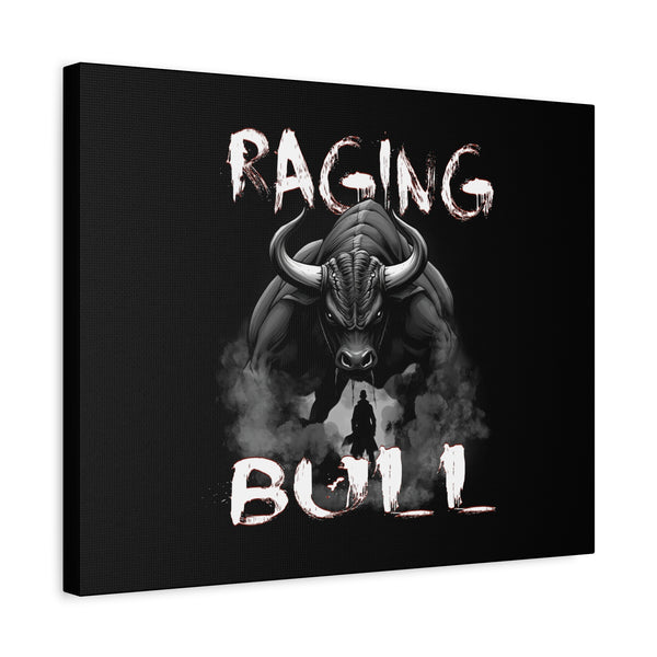 Raging Bull Stretched Matte Canvas Wall Art